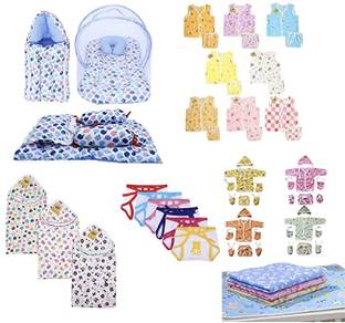 Fareto 56 in 1 New Born Baby Complete Daily Items Combo(0-6 Months)