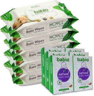 NOVEL Baby Premium Wipes Pack Of 6 With Soap Pack Of 6