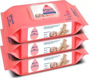 JOHNSON'S Baby Skincare Wipes- 72+72+72- (Pack of 3) (216 Wet Wipes)