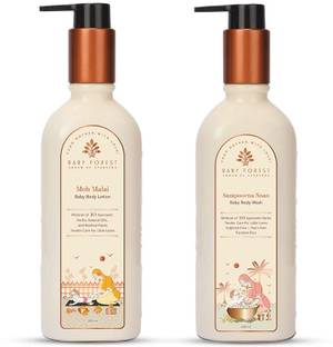 BABY FOREST Combo Of Moh Malai Baby Body lotion 200 ml with Sampoorna Snan Body Wash 200ml