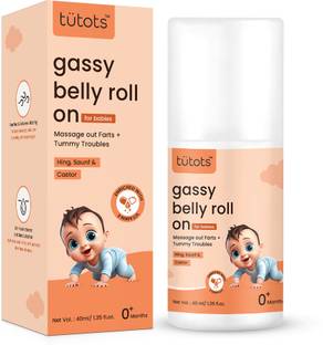 tutots Tummy Roll On for Colic Relief & Digestion with Hing, Saunf & Castor 40 ml
