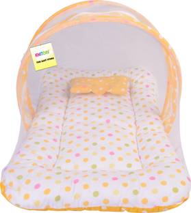 Kwitchy New Born Baby Mosquito Net Bed with Cushioned Pillow