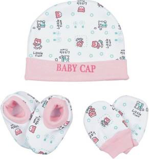 MEEOWMEE Baby Cap, Mitten & Booties Set