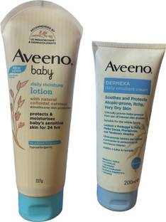 Aveeno Baby Daily Moisturising Lotion & Dermexa Daily Emollient Cream Combo