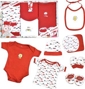 VParents Bitsy New born Baby Gift set (Pack of 8 )