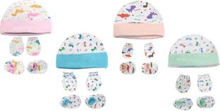 The Cheeky Kidzz Baby Supersoft Hosiery Cotton 8 Booties 8 Mittens 4 Cap Newborn Combo