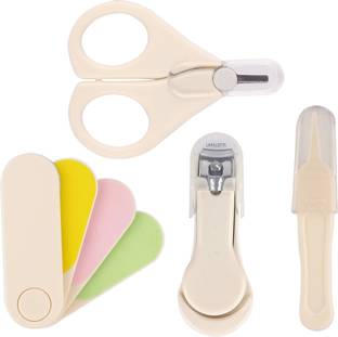 LAFILLETTE Baby Nail Clippers, Scissors, Tweezers, Nail File, 4 in 1 Baby Nail Care Set, Baby Grooming Kit for Newborn Girls Boys