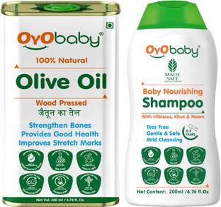 ओयो बेबी Combo Baby Shampoo and Extra Virgin Olive oil for Baby