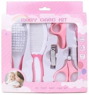 Millionminds 6 in 1 Baby Grooming kIt with Hair Brush, Baby Comb, Baby Nail Cutter, Scissors