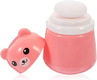 Magic Pebbles Baby Portable Powder Puff with Box Holder Container for Newborn & Kids