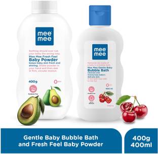 MeeMee Gentle Baby Bubble Bath And Fresh Feel Baby Powder (500 ml)
