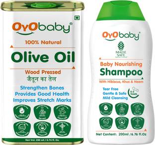 Oyo Baby Combo Baby Shampoo and Extra Virgin Olive oil for Baby