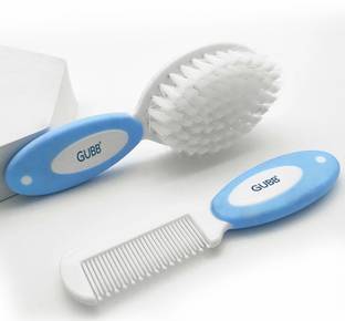 GUBB Baby Comb and Brush Set, Soft Nylon Bristles, Premium Grooming Kit,, 0 + M