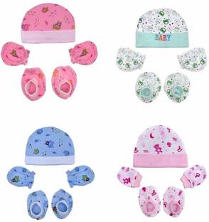 Baby Shopiieee Supersoft cotton Booty, Mitten and Cap combo for new born baby boy and baby girl (Multicolor)-04