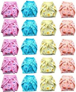 frazix New Born Baby Care Cloth Combo set of 20 Nappy (langot) Hosiery 0 to 6 Months