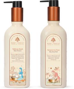 BABY FOREST Nikhrae Kesh Baby Shampoo And Sampoorna Snan Body Wash Combo