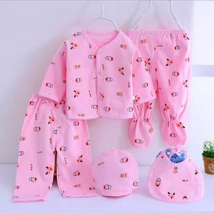 PIKIPOO Presents Born Baby Summer Wear Baby Clothes Gift Sets 100% Cotton Summer Suit
