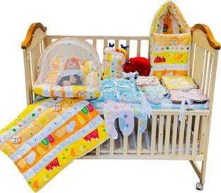 Fareto 59 in 1 New Born Baby Complete Daily Items Combo | Baby Gift Set (0-6 Months