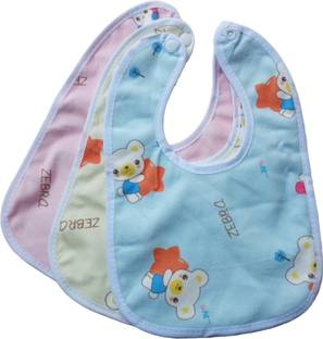 gracy Waterproof Soft Double Layer Washable Fast Dry Cotton Bib Apron Tic Button Hanky