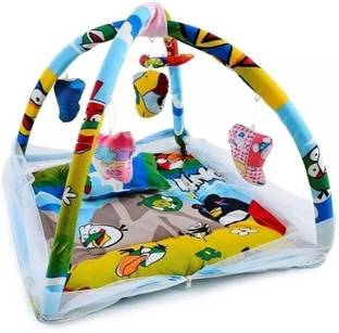 Profecto Playgym Bedding Set With Pillow & Hanging Toys Sleeping Bed for New Born Babies