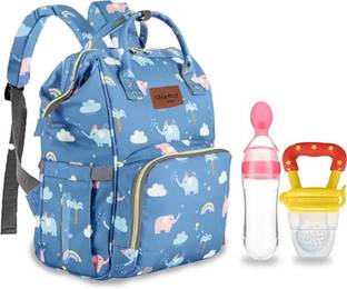 Chinmay Kids Diaper Bag Printed Waterproof Travel Backpack With Soother and Feeder(Pack of 3)