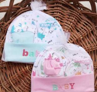 Diptchy Enterprises Baby Cap, Mitten & Booties Set For 0-6 Months