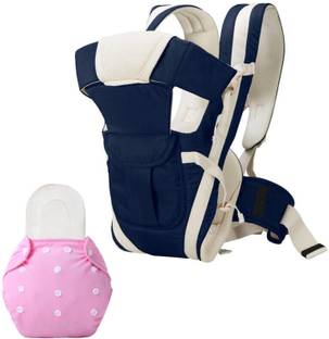 DECRONICS Reusable Cloth Diaper With White Insert Pad & 4-in-1 Positions Baby carrier Bag