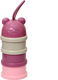 BADAL KIDZ 3 Layer Cute Bear Portable Baby Food Milk Powder Container | Storage Box Bottle