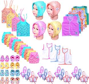 V.B.K New Born Baby Items / New Born Baby Clothes Set With Jabla, Nappy, 0 to 6 Months