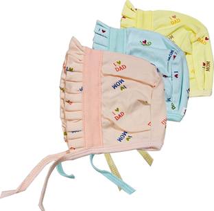 Romzen New Born Baby Care Cap Set Combo, Soft & Comfy Winter Cap for Kids Cute Baby Cap