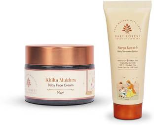BABY FOREST Surya Kawach Baby Sunscreen Lotion SPF 15 100gm & Khilta Mukhra Face Cream 50 gm