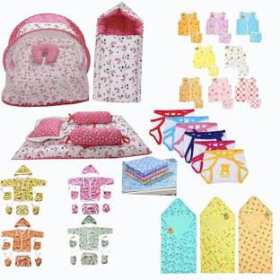 Fareto 56 in 1 New Born Baby Complete Daily Items Combo(0-6 Months)