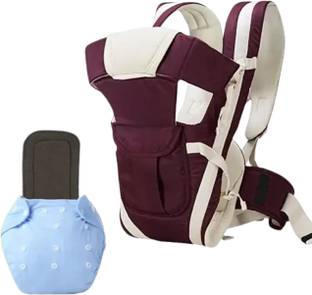 DECRONICS Reusable Cloth Diaper With White Insert Pad & 4-in-1 Positions Baby carrier Bag