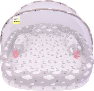 Kwitchy Grey Flimingo Cloud Ralling Bed