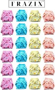 frazix New Born Baby Care Cloth Combo set of 24 Nappy (langot) Hosiery 0 to 6 Months