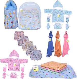 Kwitchy Baby Products All New Born Daily Needs Items Combo (Multicolor, 0-6 Months)