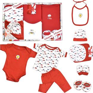 VParents Bitsy New born Baby Gift set (Pack of 10 )
