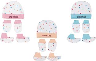 MEEOWMEE BABY CAPS Booties Mittens Set/Newborn cap set/newborn bootie set
