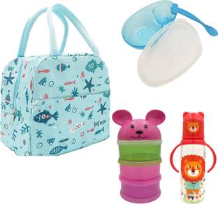 KhuHap Baby feeding Kit for Travel, milk bottle, mixing bowl, food container, Lunch bag