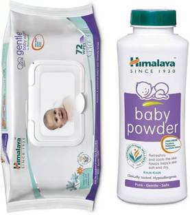 HIMALAYA Gentle Baby Wipes 72N AND Baby Powder 100Gm
