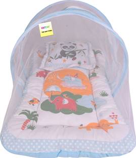 क्विची New Born Baby Mosquito Net Bed With Bed Protector
