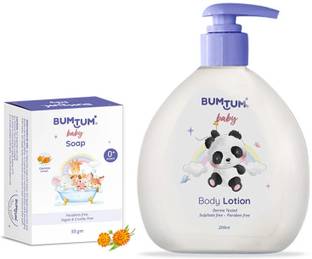 BUMTUM Paraben Free Baby Soap 50Gram & Baby Baby Body Lotion (200 ML) Combo