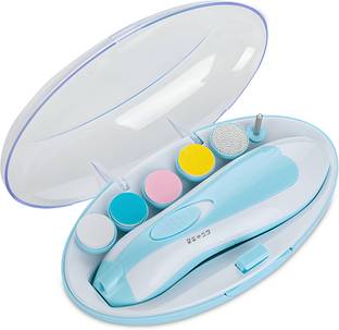 Bembika Baby Electric Nail Trimmer For Baby Toes And Fingernails Care Trim & Polish-Blue