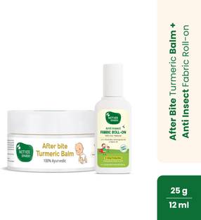 Mother Sparsh After Bite Turmeric Balm 25gm + Natural Fabric Roll On 12ml
