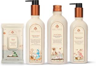 BABY FOREST Combo Of Body Wash, Shampoo, Coconut Oil, Mulmul Wipes Baby Care Kit