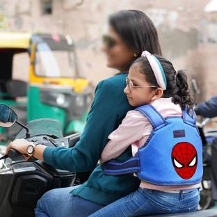 Magic Seat by Alfora Magic Seat- Two Wheeler/Bike/Scooter Child/Kids Safety Seat Belt/Kids Carrier Protection When Travelling on Two Wheeler (Blue-Spiderman) Baby Carrier