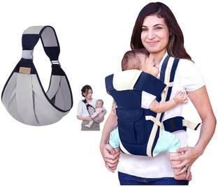 DECRONICS Combo Set of Baby Carry Bag With 4-In-1 Positions AND Baby Sling Carrier Baby Carrier