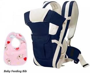 Millionminds Baby Carrier Bag with 4-in-1 Positions for 0 to 3 Year Baby & Feeding Bib/Apron Baby Carrier