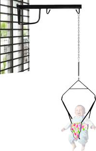 VParents Baby toddler Jumper with window hanging metal stand Cum Baby Walking pink Baby Cuddler