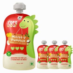 Rorosaur Baby Food - Millets and Multigrain Porridge with Pumpkin & Banana, Ready to Eat Cereal